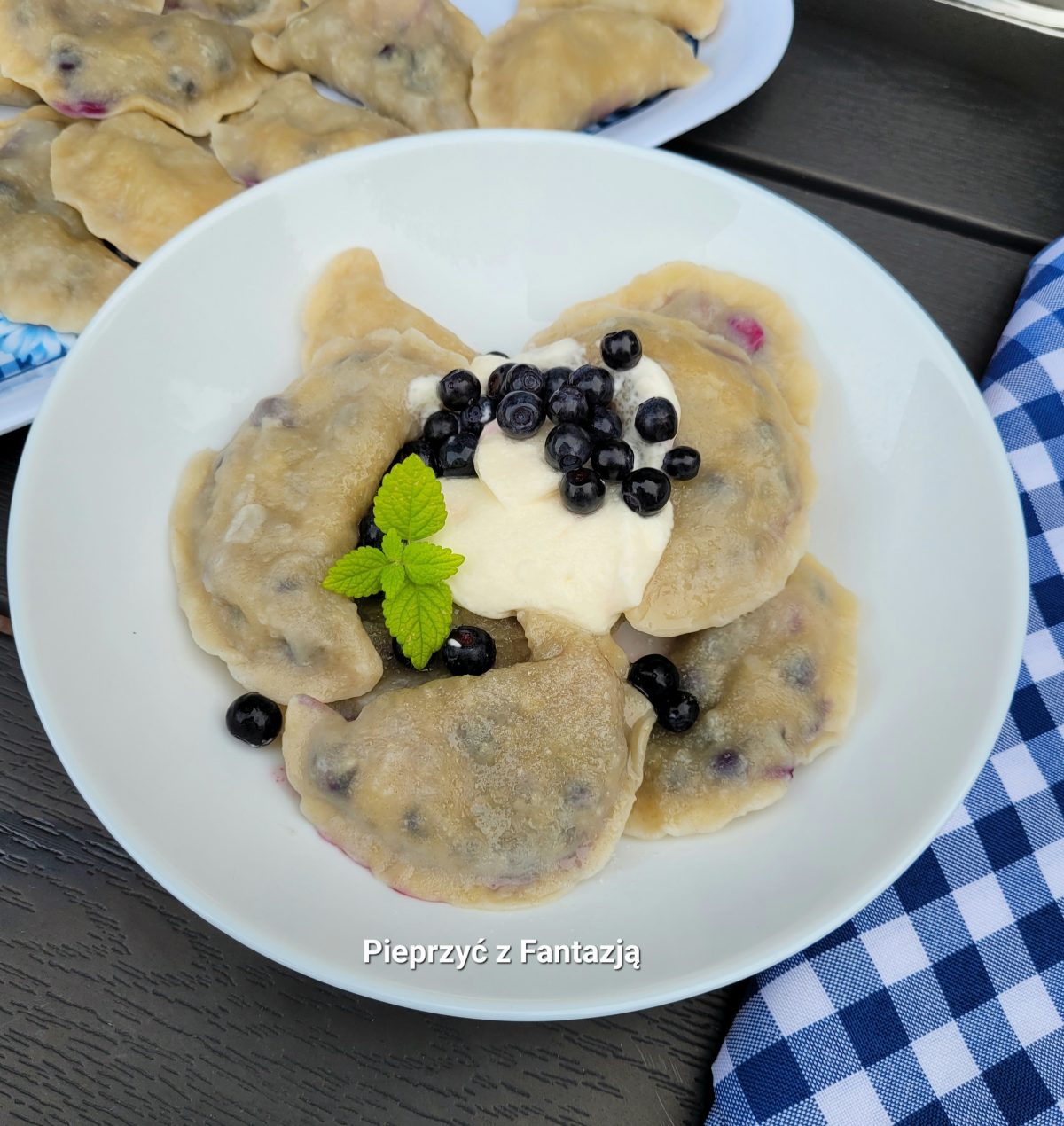 Pierogi z jagodami Kulinarny Świat