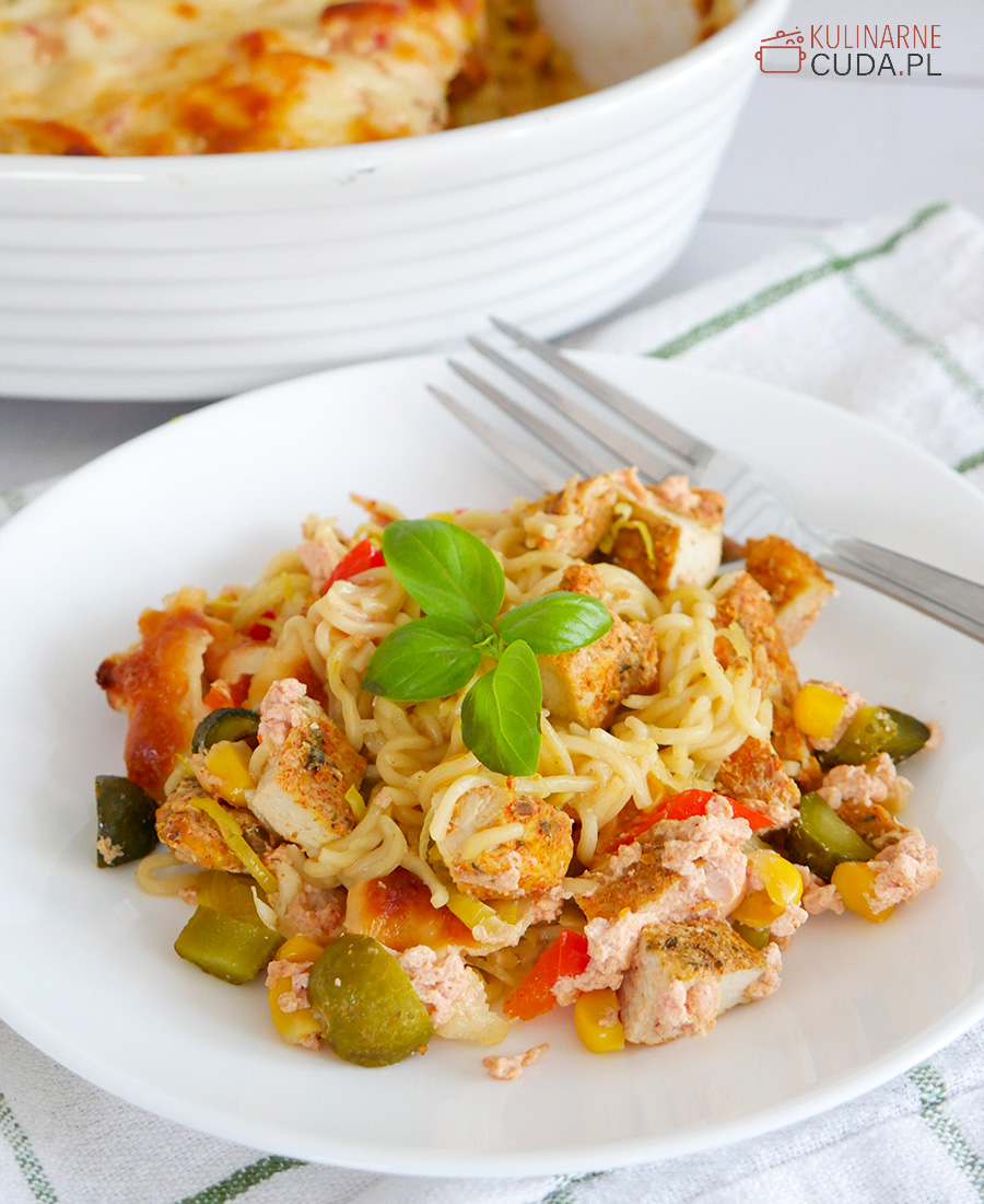 Zapiekanka obiadowa po chińsku