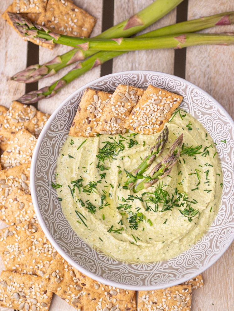 Hummus ze szparagami