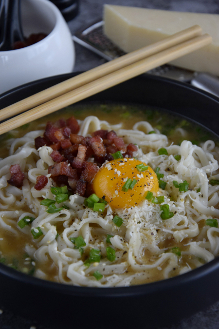 Miso carbonara ramen