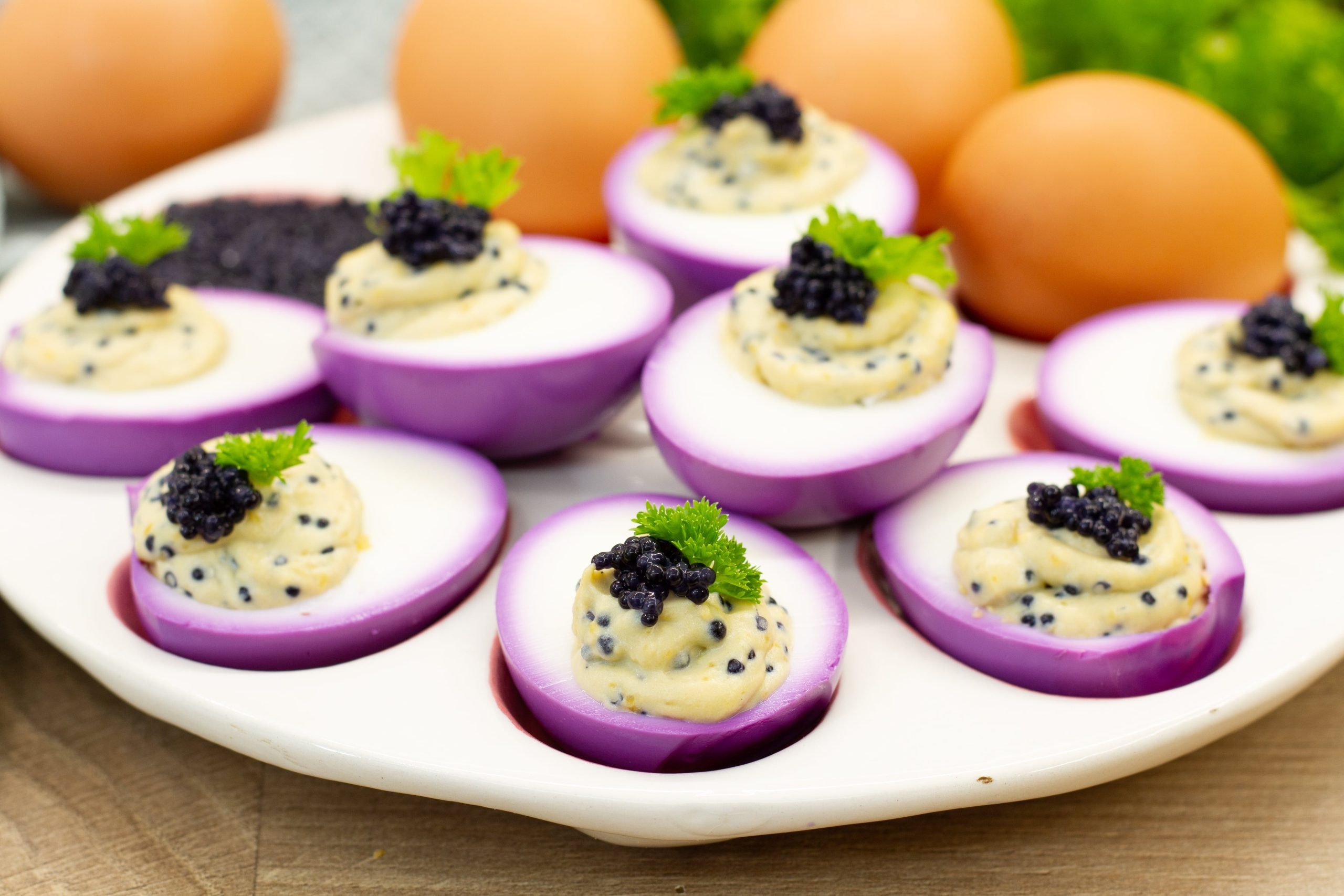 Jajka faszerowane kremem z kawiorem