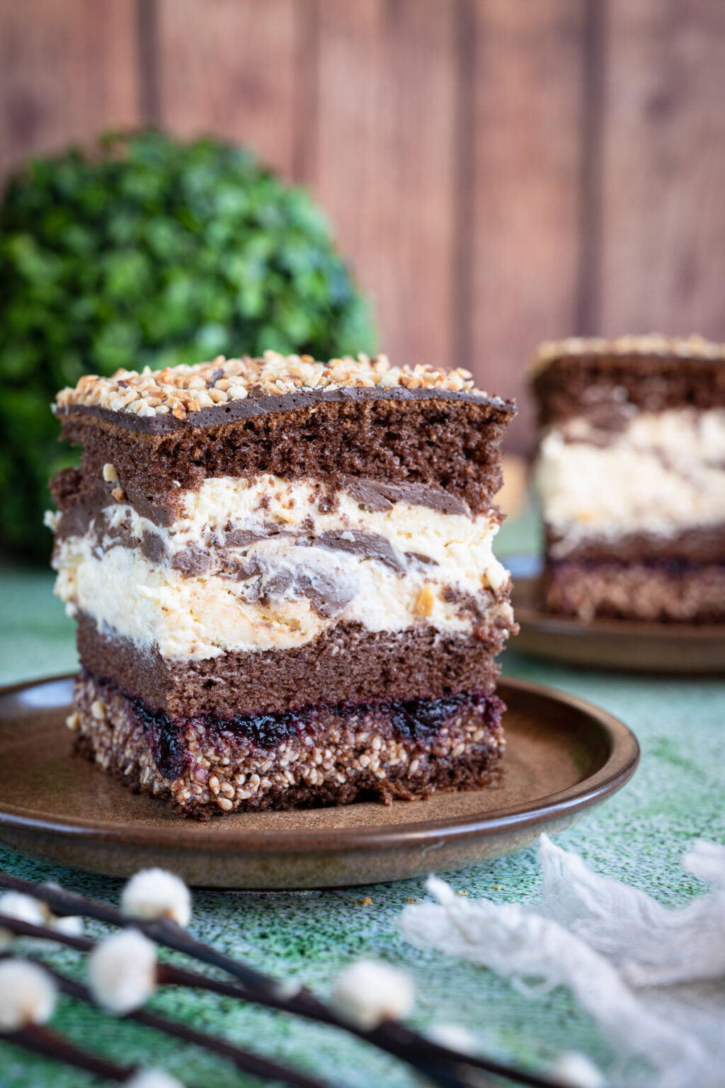 Biszkopt z sezamem i masą ajerkoniakową