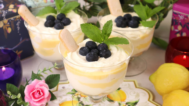 Orzeźwiający deser na lato (krem cytrynowy/lemon curd)