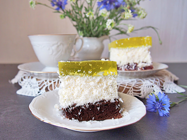 Ciasto kokosowe z galaretką