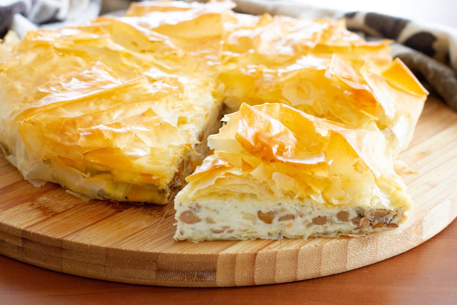 Tarta filo z kurkami