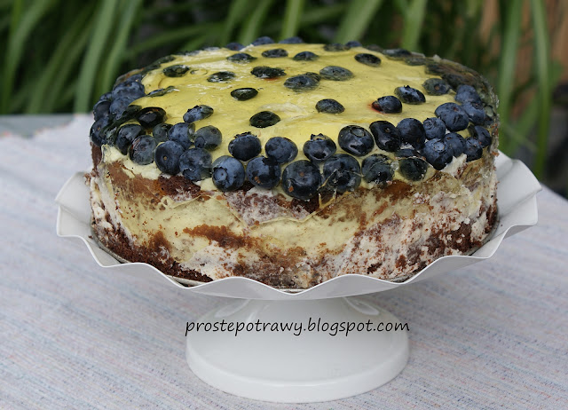 Ciasto kakaowe z kremem budyniowym