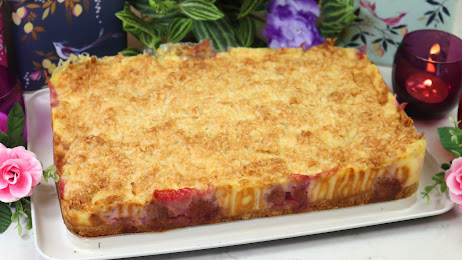 Ciasto kruche z malinami i budyniem