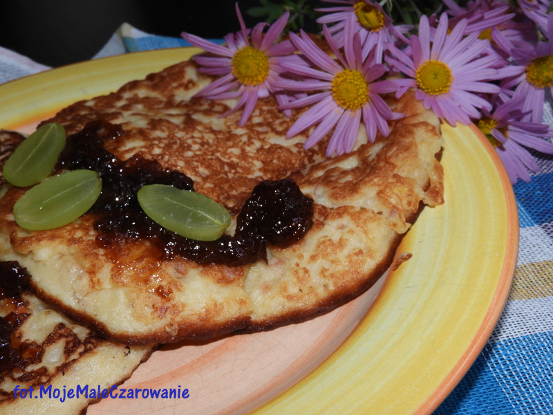 Owsiane placki z jabłkami