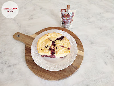 Serniczek z musem śliwkowym i kremem orzechowo-czekoladowym