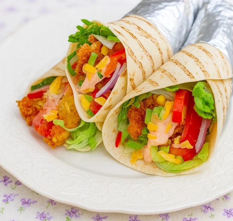 Wrapy z kurczakiem i warzywami
