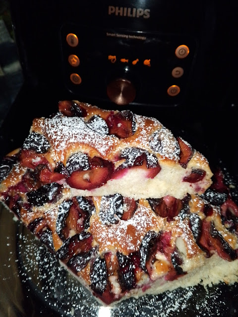 drożdżowe na suchych drożdżach i oleju ze śliwkami i kruszonką z airfryer…