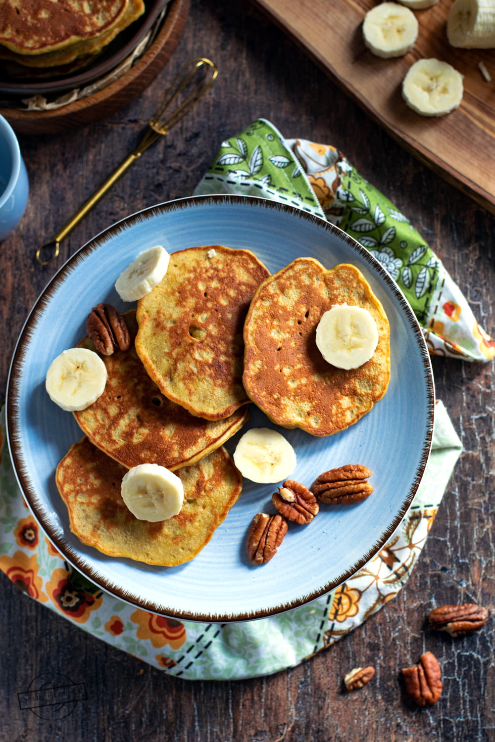 Placuszki bananowo-orzechowe