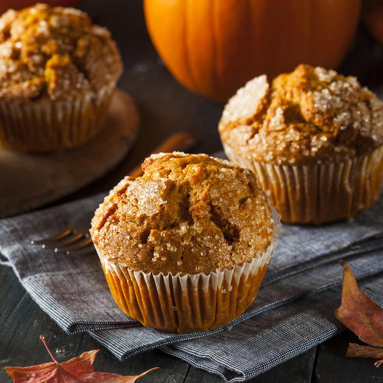 Babeczki dyniowe z chrupiącym cukrem