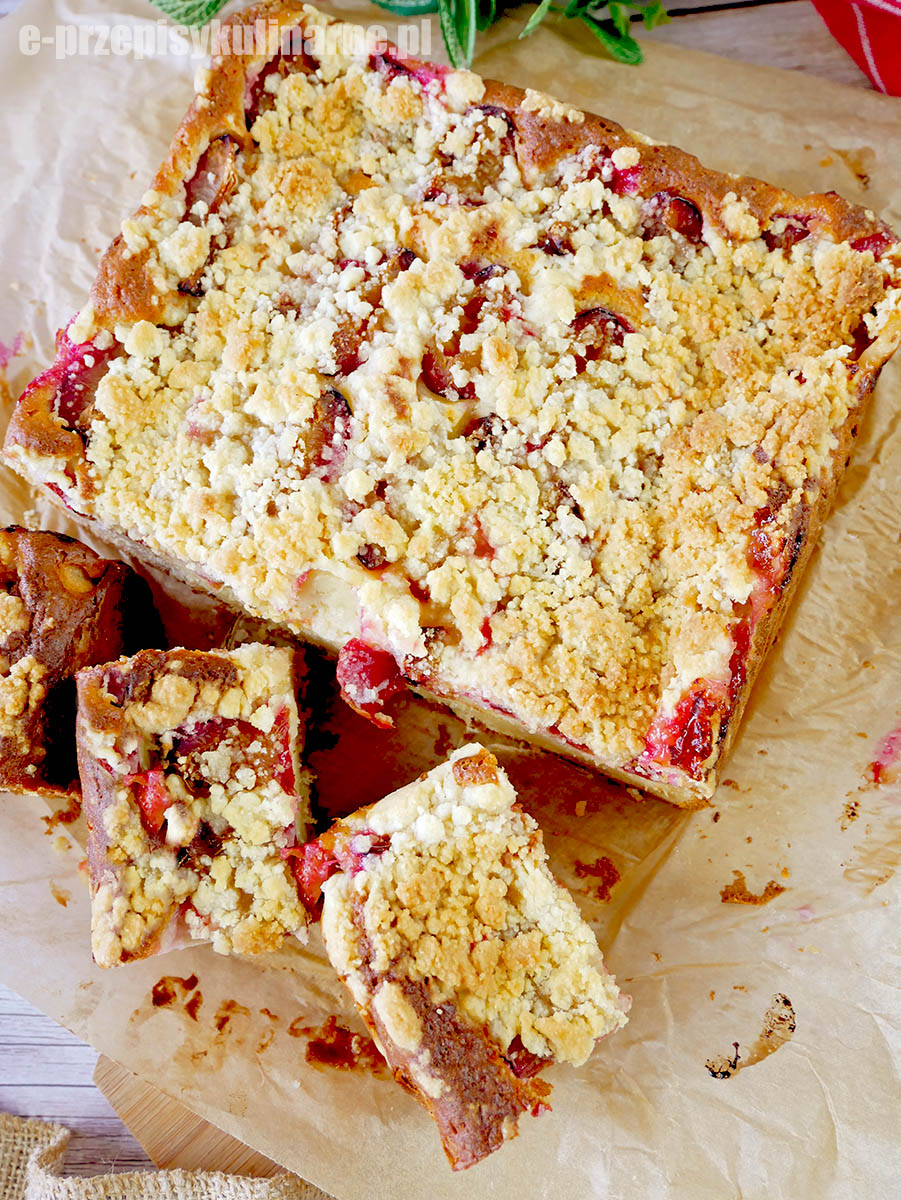 Ciasto jogurtowe ze śliwkami – puszyste, wilgotne i mięciutkie