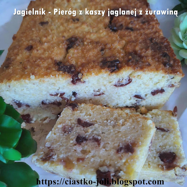 Jagielnik – Pieróg z kaszy jaglanej z żurawiną