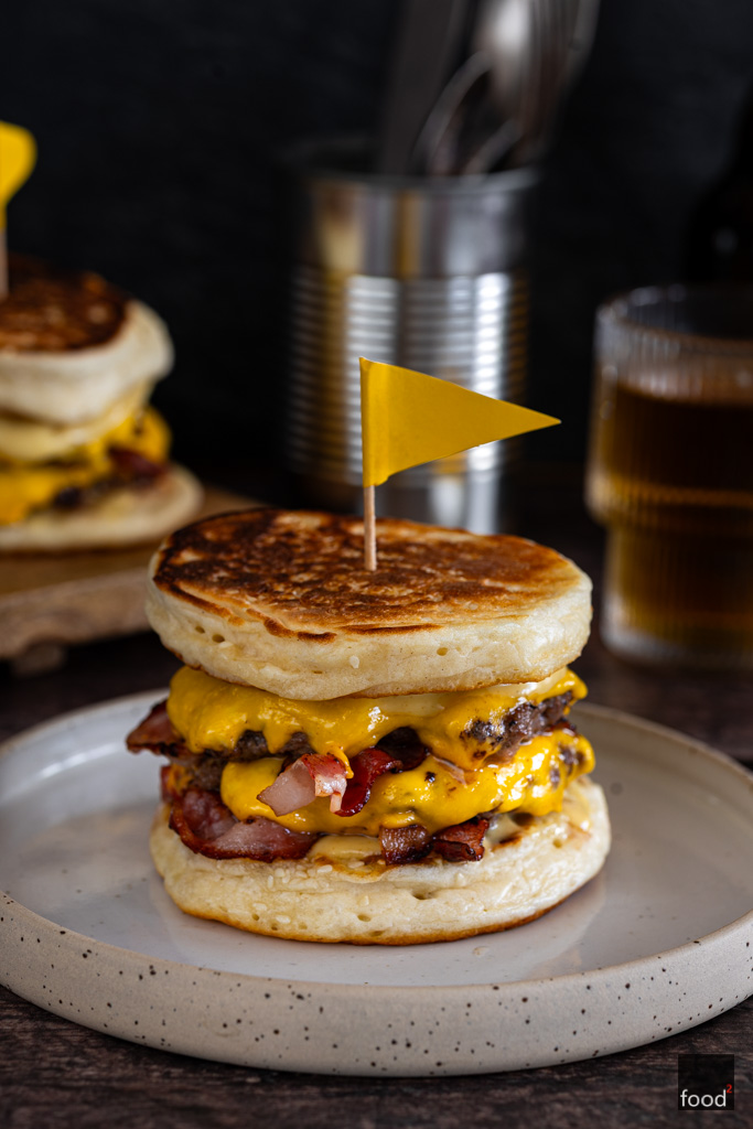 Pancake smash burger