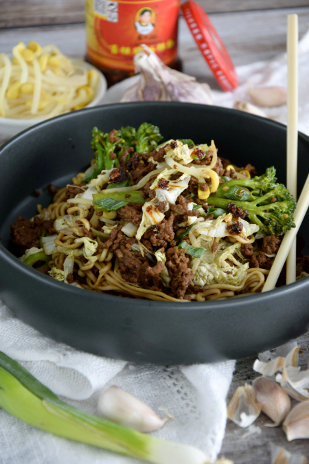 Wołowina po chińsku z zielonymi warzywami