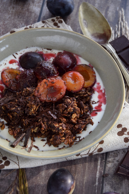 Owsianka z patelni czoko-śliwka