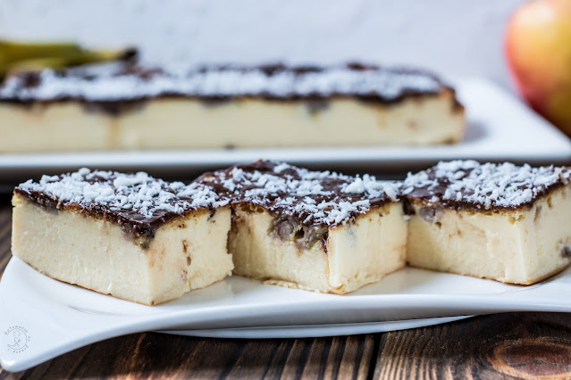 Jogurtowy Sernik Bez Z Sera Z Bananmi I Jabłkami