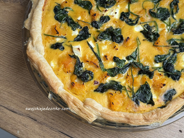 Tarta dyniowa ze szpinakiem i fetą