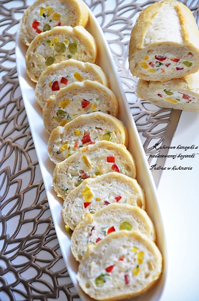 ,,Kolorowe kanapki z nadziewanej bagietki’’