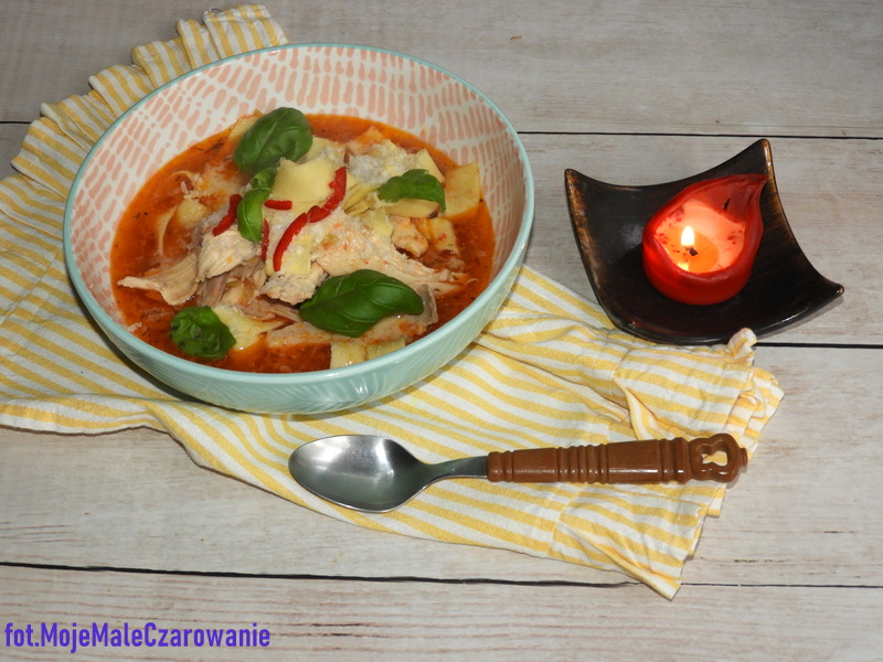 Magiczna zupa z kurczaka z parmezanem i pappardelle