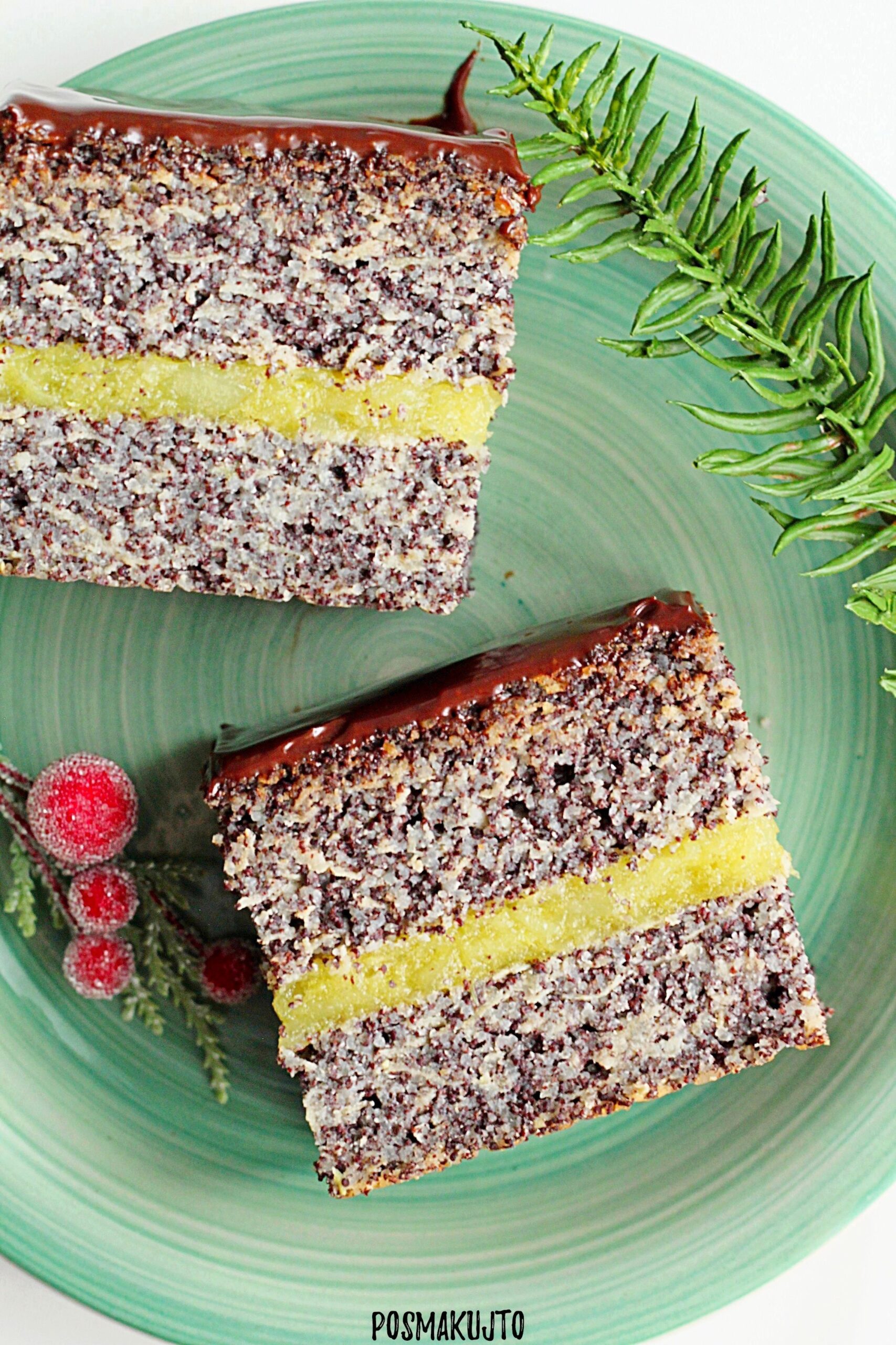 Makowiec japoński z musem jabłkowo-cytrynowym