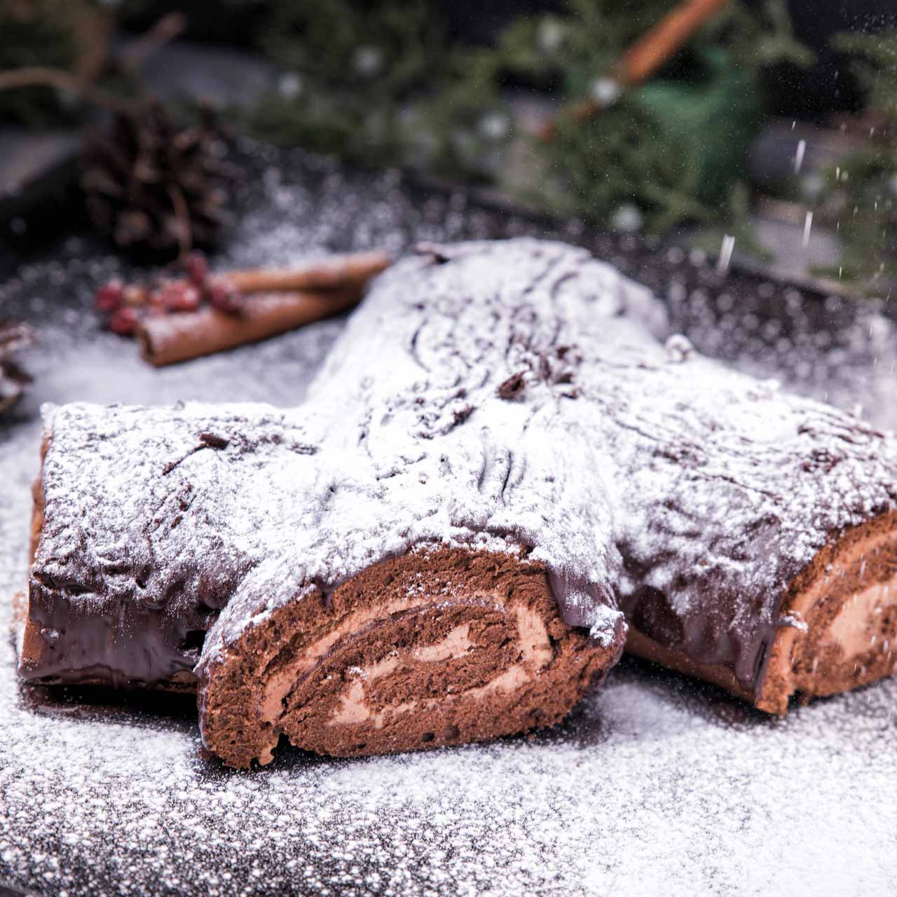 Bûche de Noël- świąteczna rolada w kształcie gałęzi drzewa