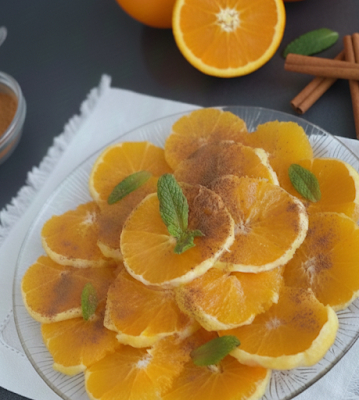 Marokańska sałatka z pomarańczy z cynamonem