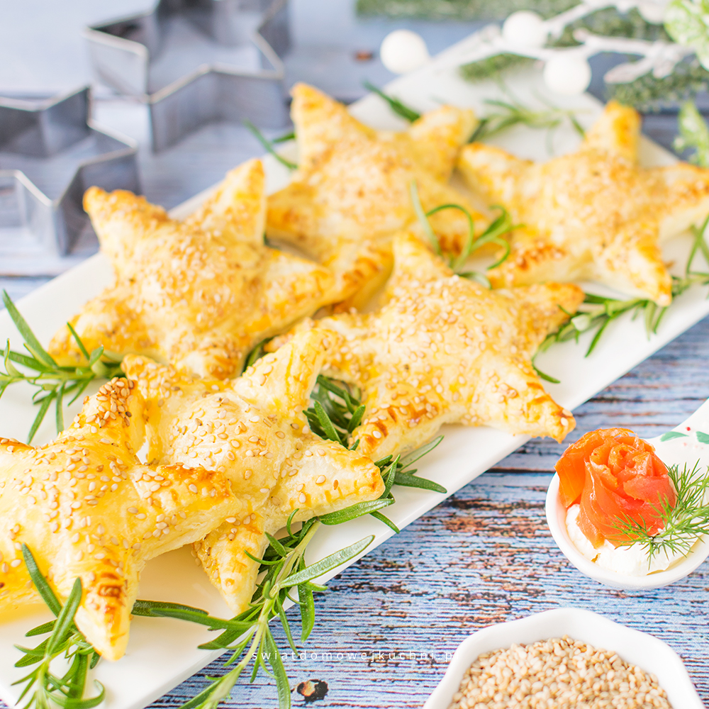 Gwiazdki z łososiem i kremowym serkiem