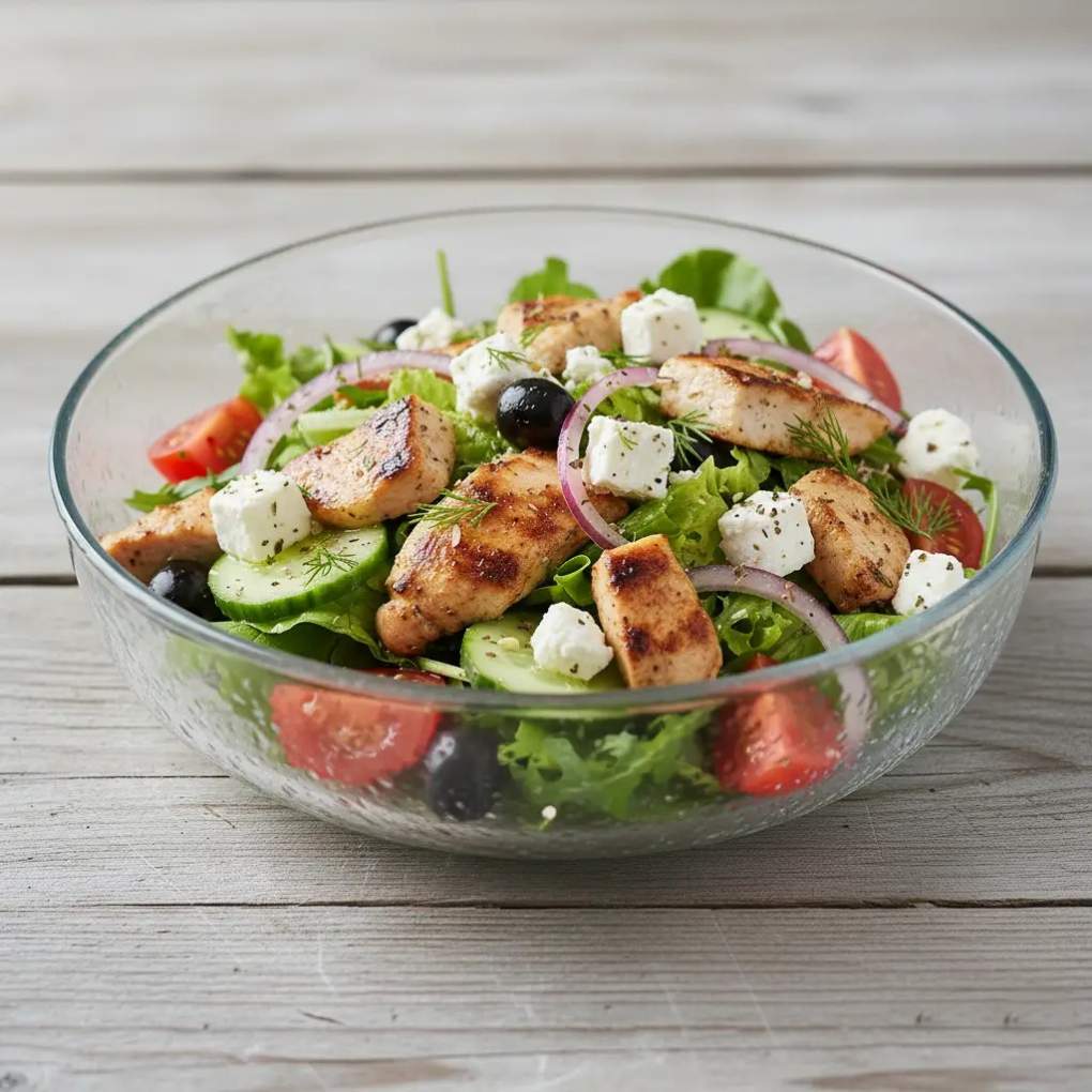 Sałatka grecka z kurczakiem