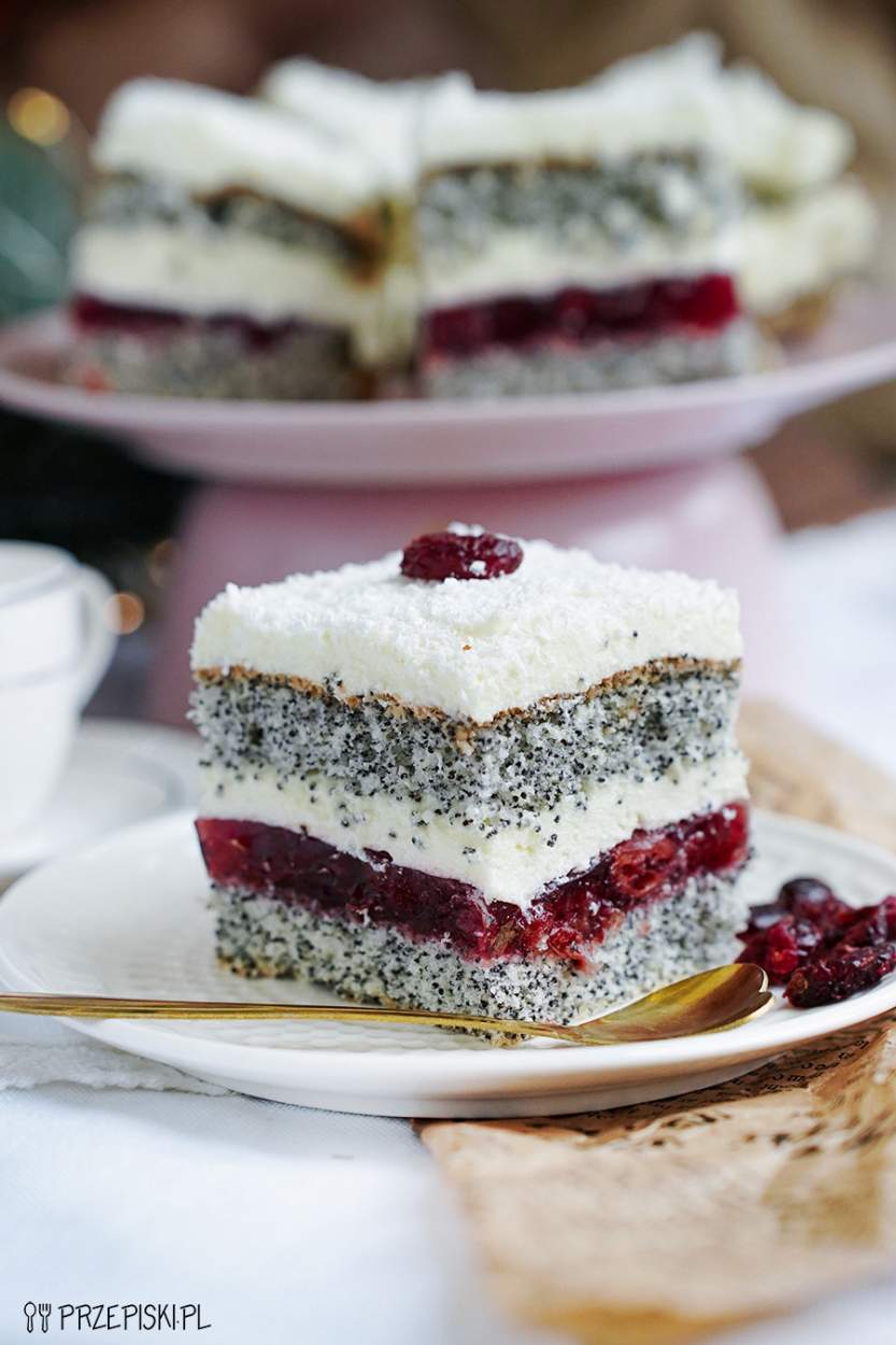 Ciasto makowe z kremem budyniowym