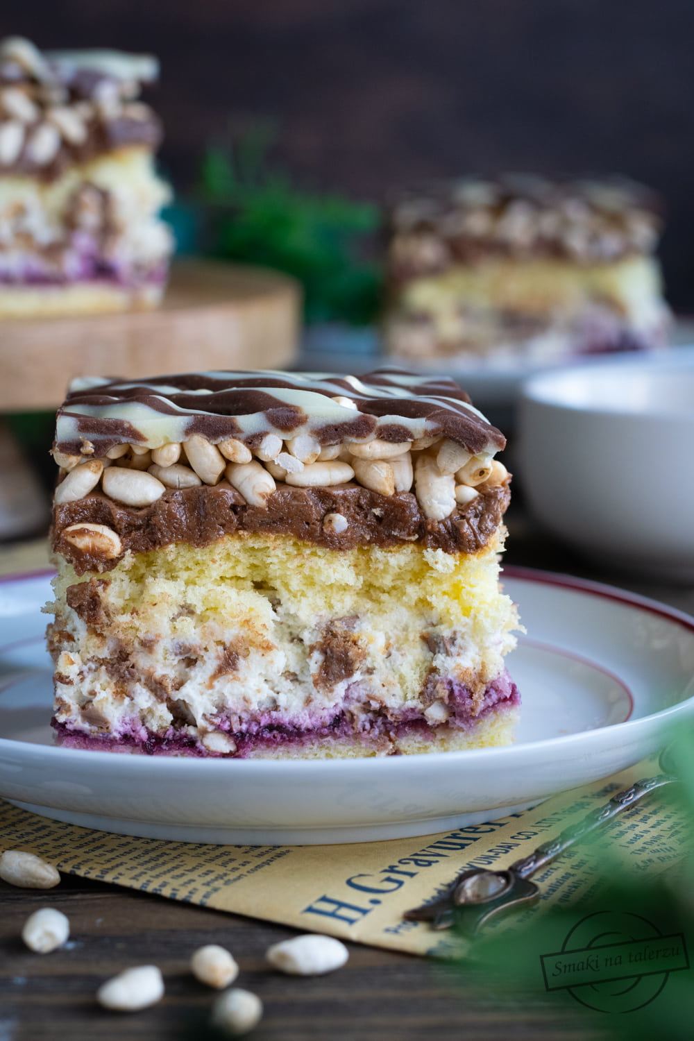 Ciasto „Słodka pokusa” z ryżem preparowanym