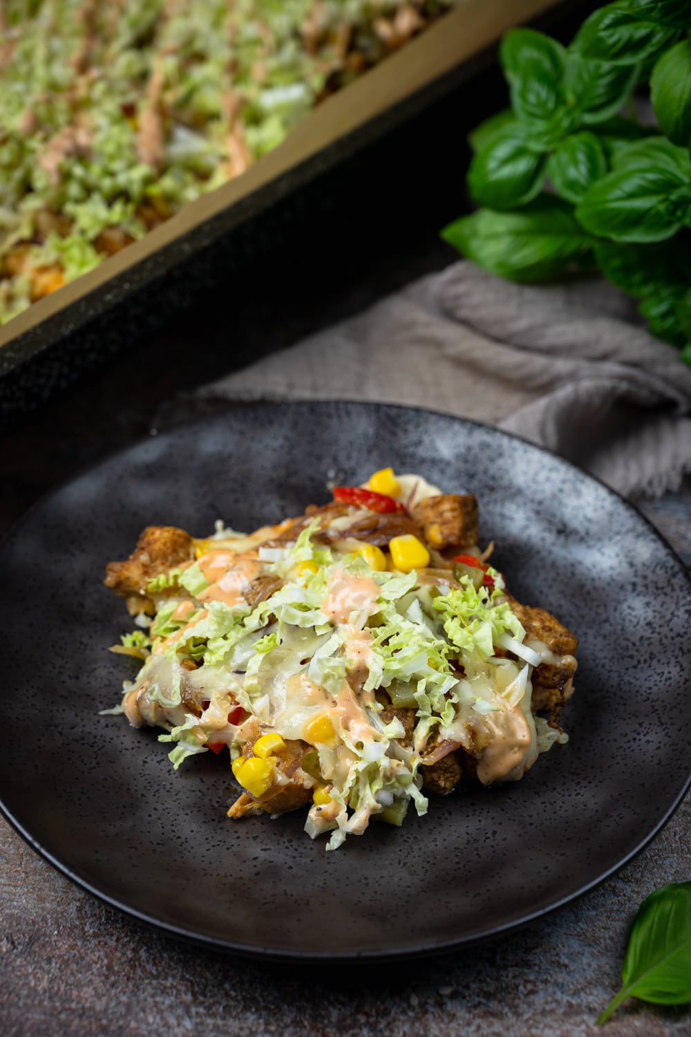 Zapiekanka Gyros na chlebie tostowym