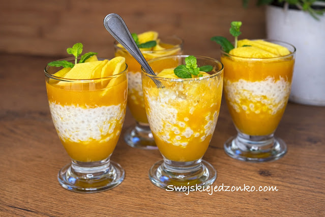 Pudding z tapioki i mango