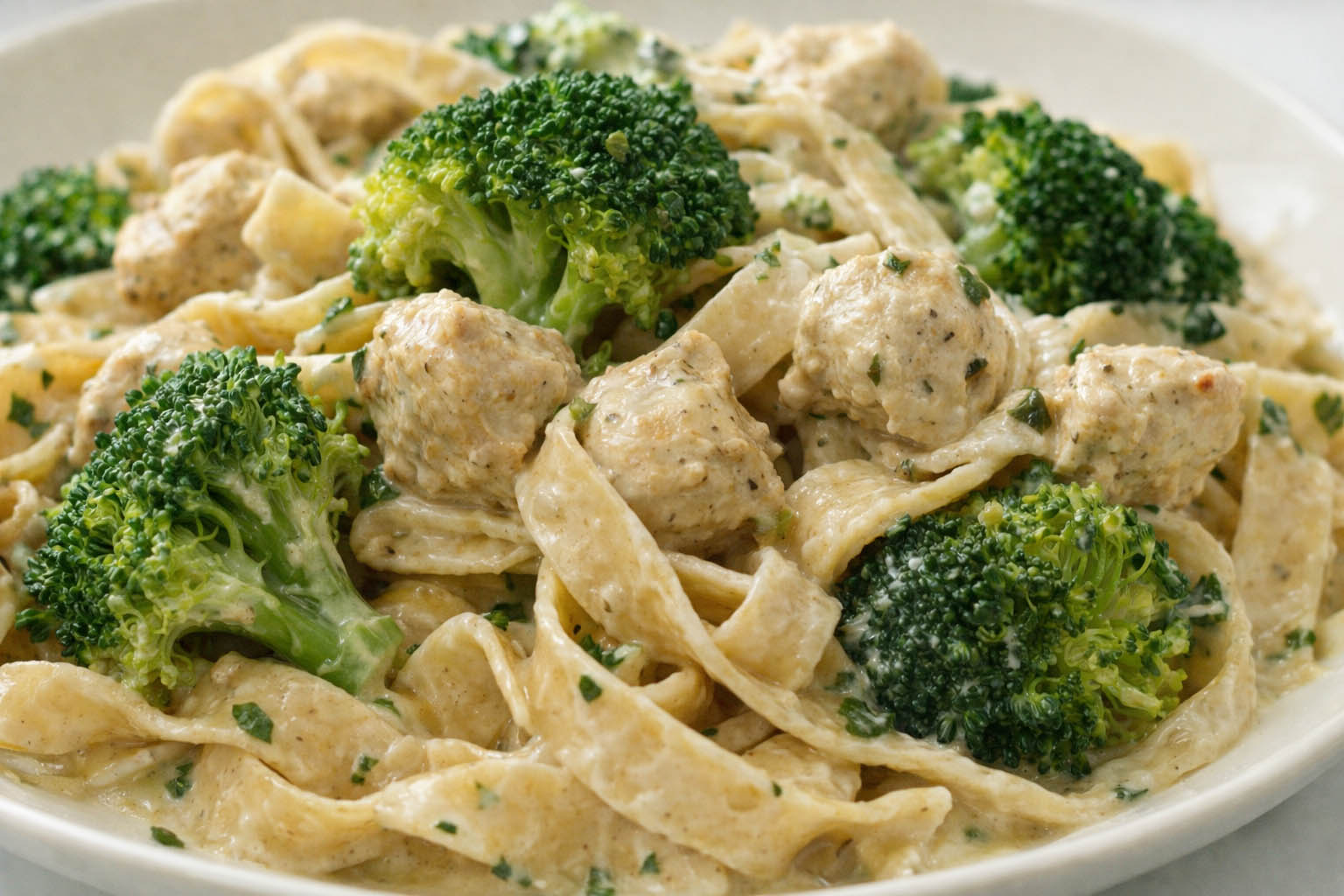 Makaron z kurczakiem i brokułem – szybki obiad