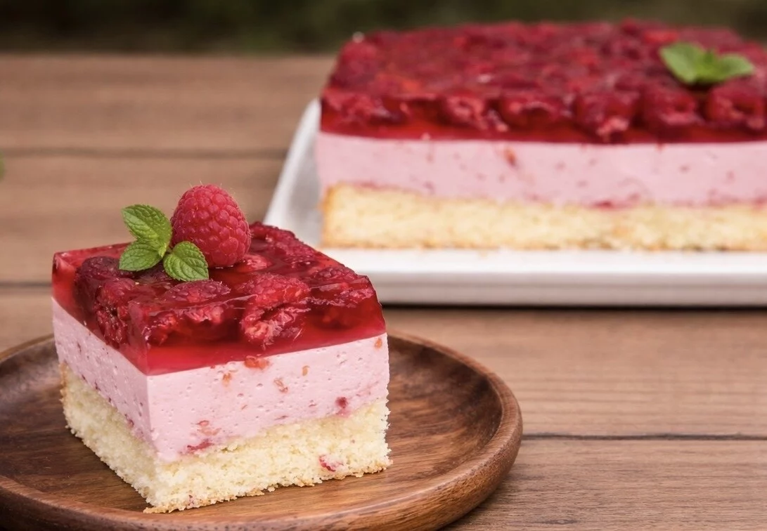 Malinowa pianka z galaretką