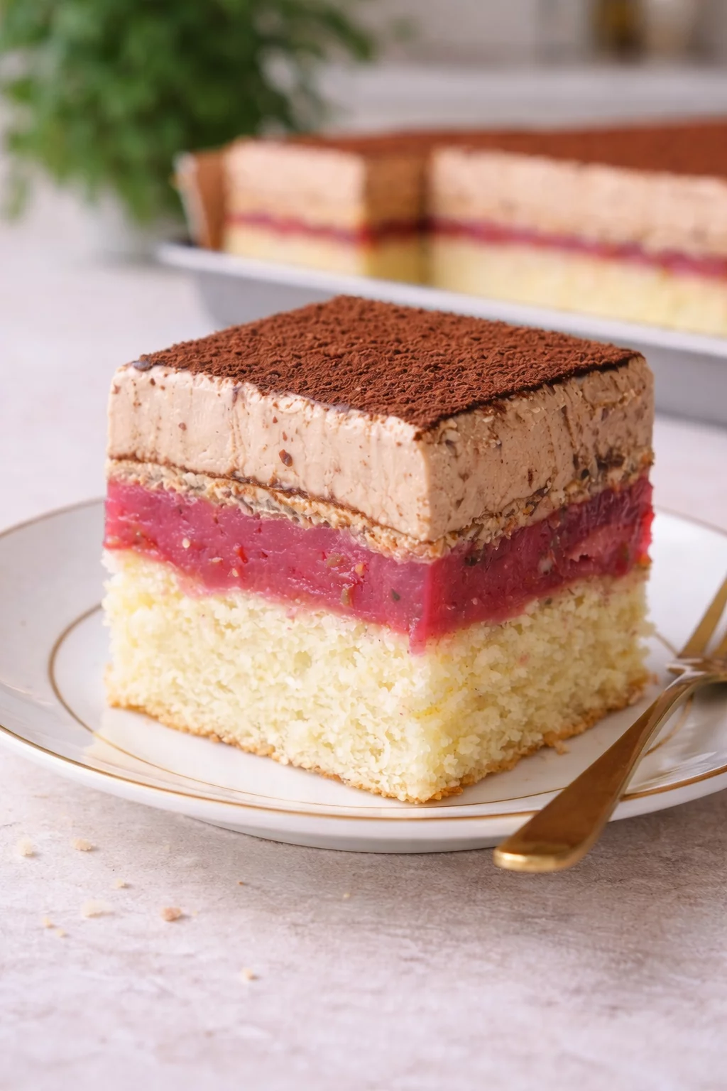 Ciasto malinowe z kremem czekoladowym – efektowne, a robi się je zaskakująco prosto