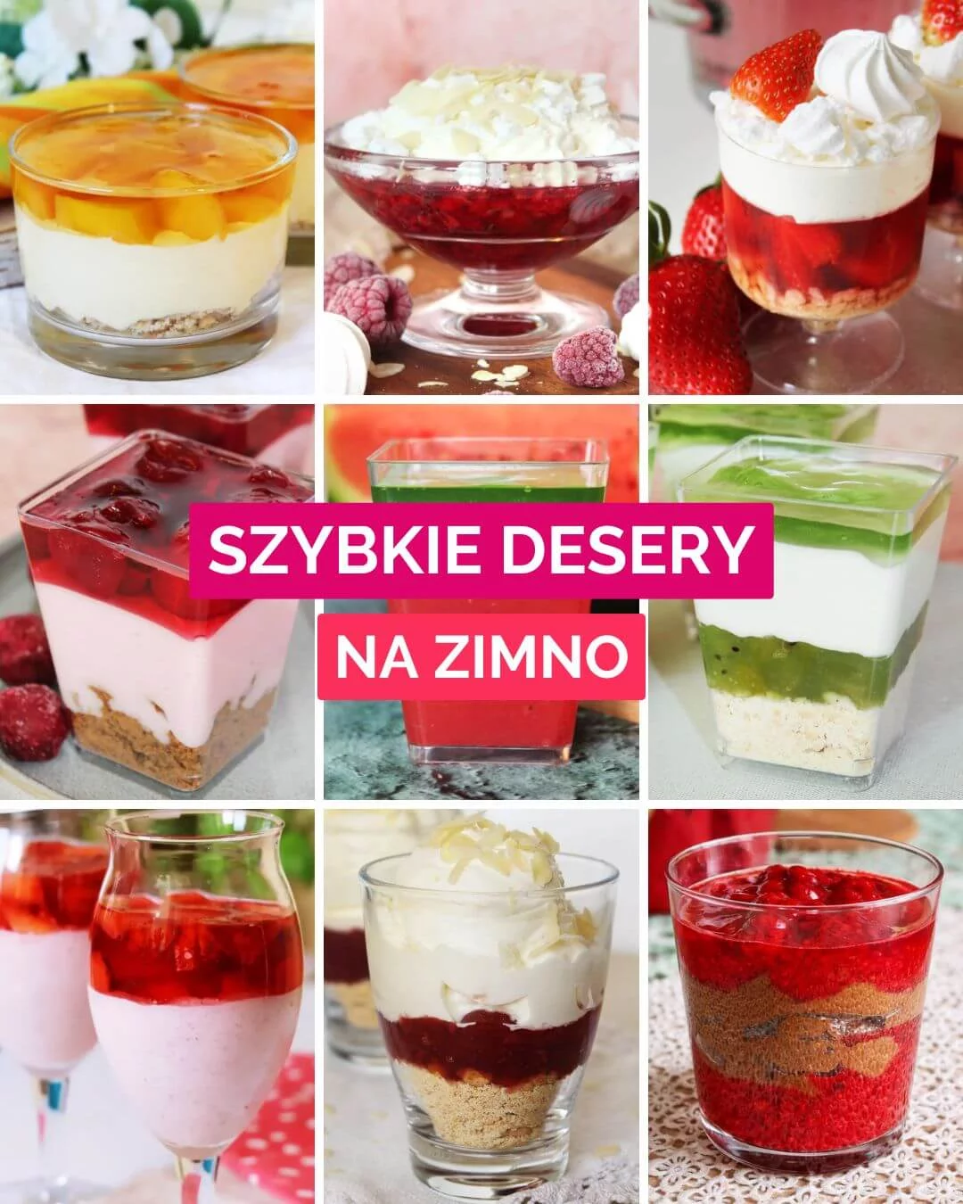 10 przepisów na szybkie desery na zimno w pucharkach