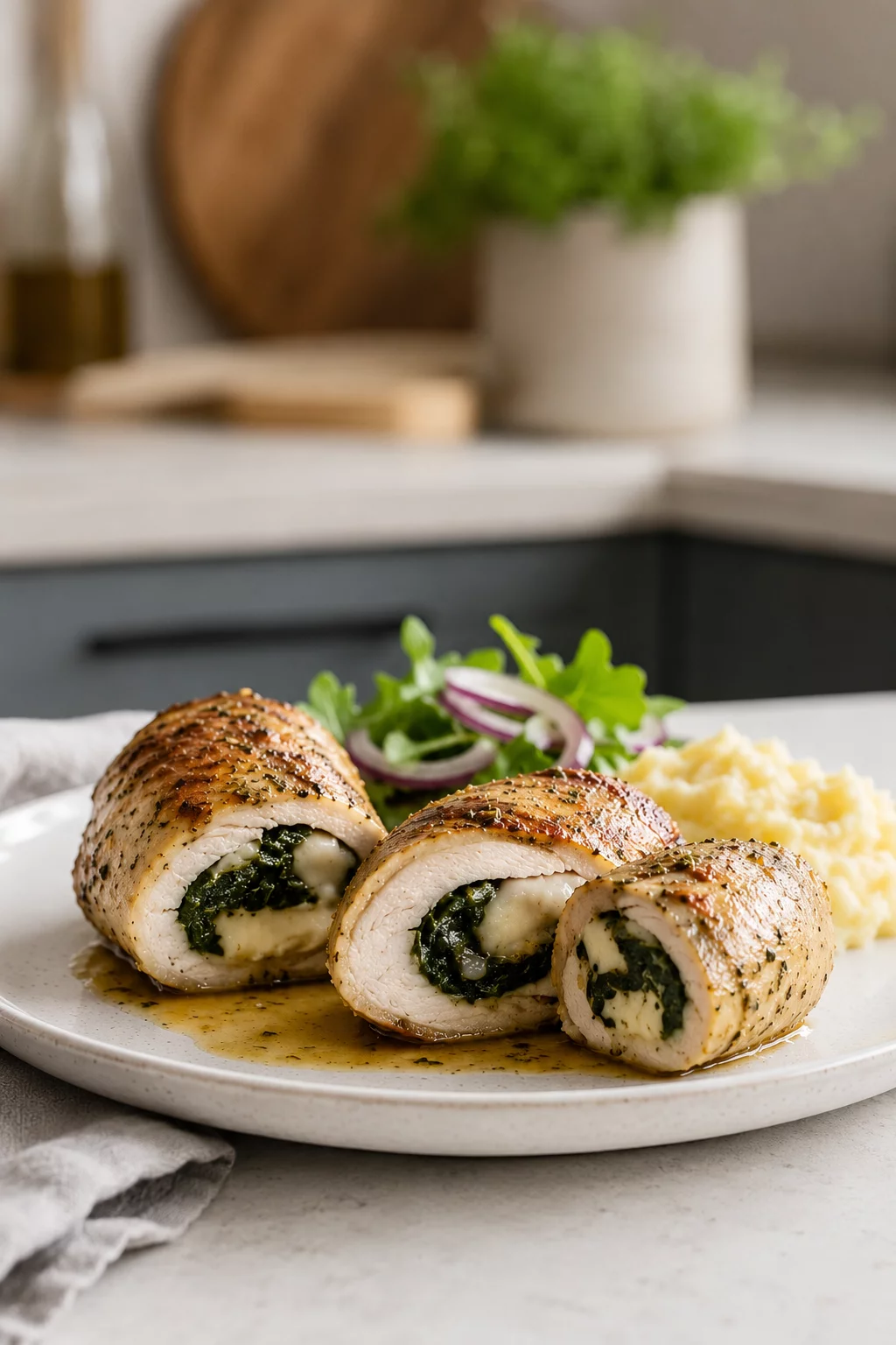 Roladki z kurczaka ze szpinakiem – prosty obiad, który naprawdę dobrze smakuje