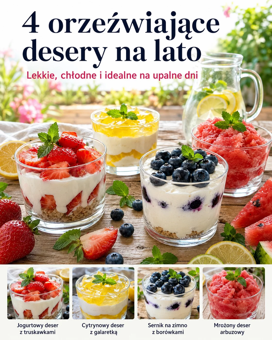 4 orzeźwiające desery na lato – lekkie, orzeźwiające i idealne na upalne dni
