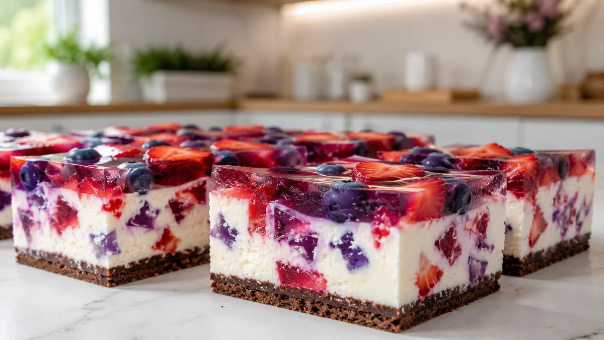 Ciasto Riki Tiki – efektowny deser z galaretką i owocami