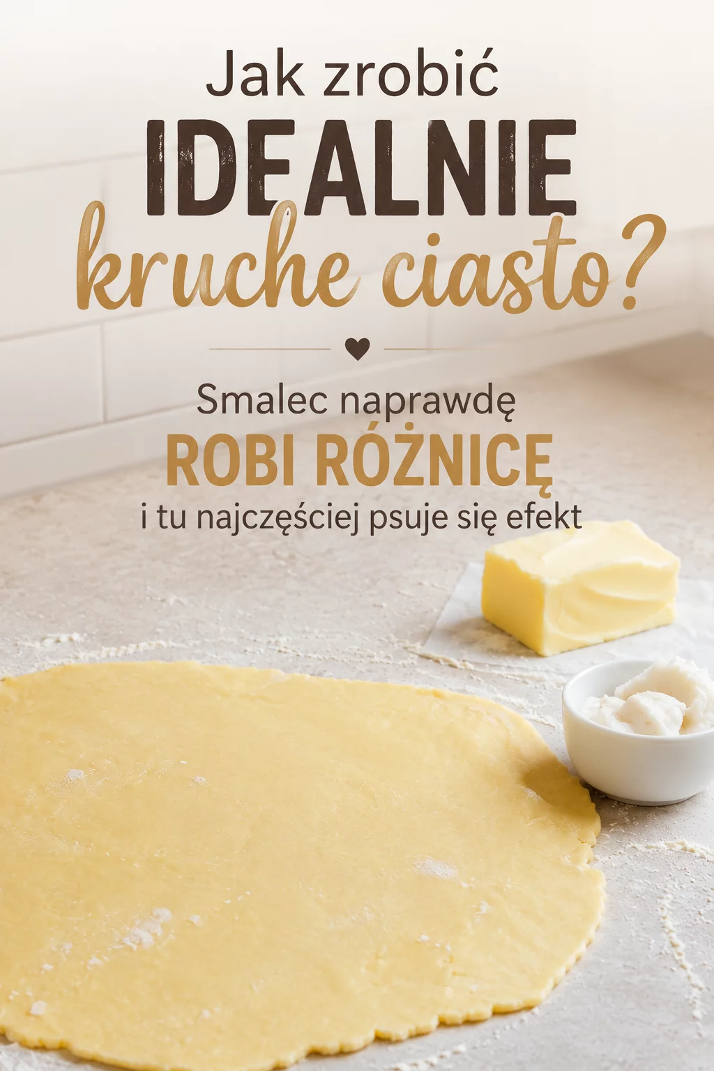 Jak zrobić idealnie kruche ciasto? Smalec naprawdę robi różnicę i tu najczęściej psuje się efekt