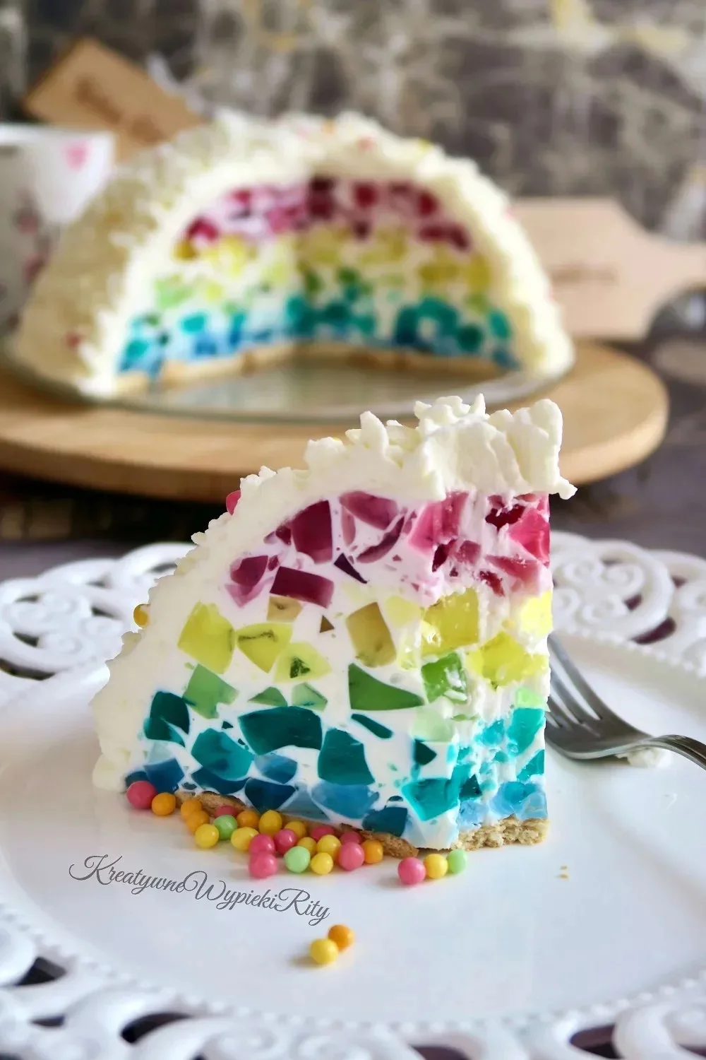 Tęczowy Sernik bez pieczenia