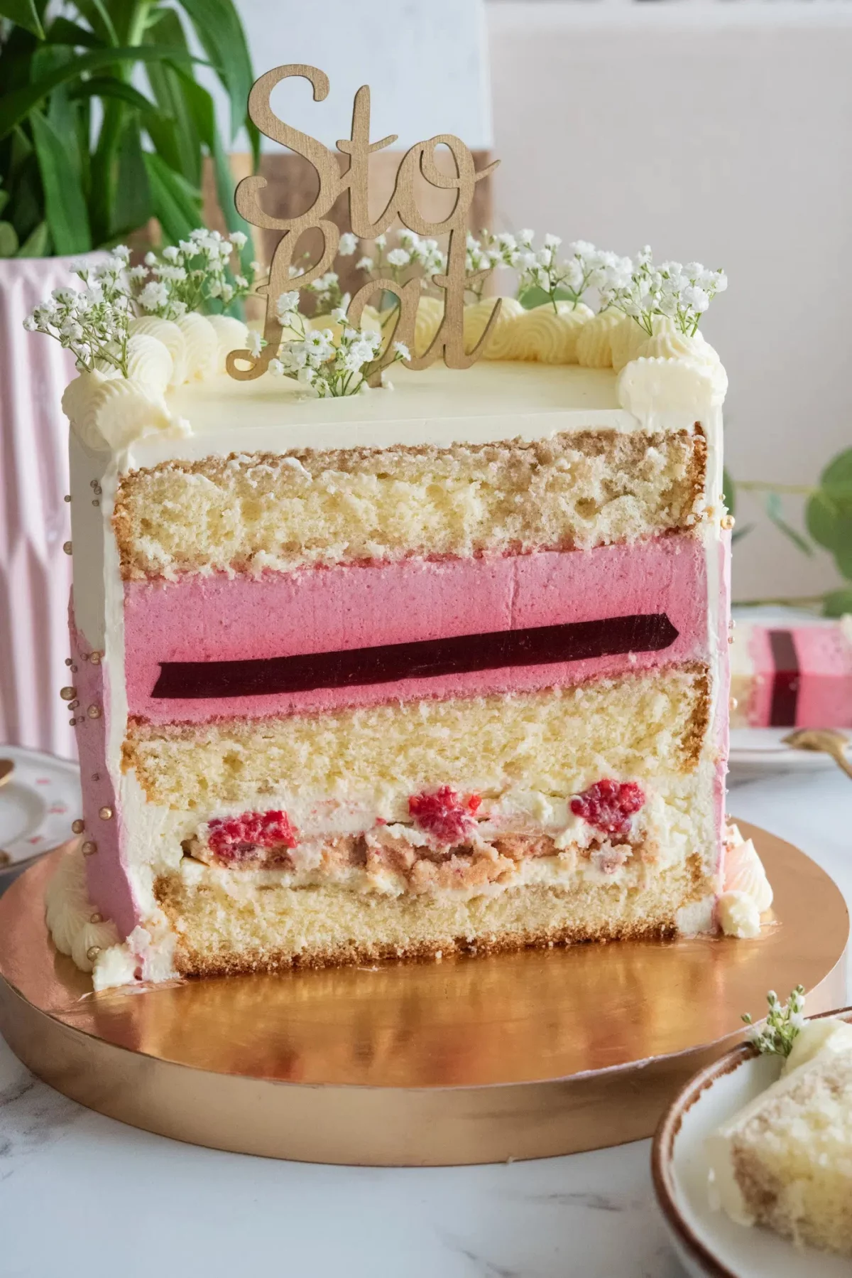 Tort biała czekolada-malina