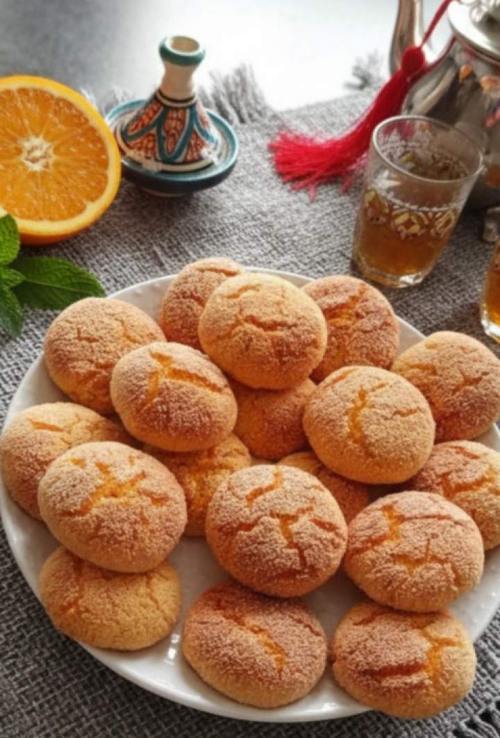 Ghriba – marokańskie ciasteczka o smaku pomarańczy i kokosa