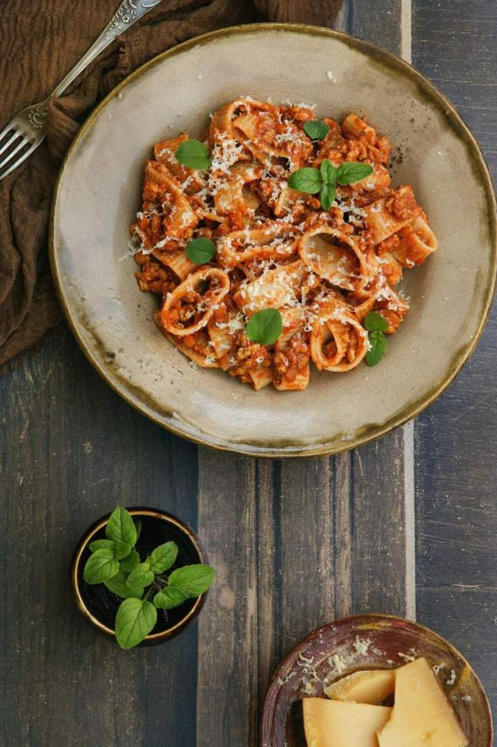Makaron z sosem bolognese