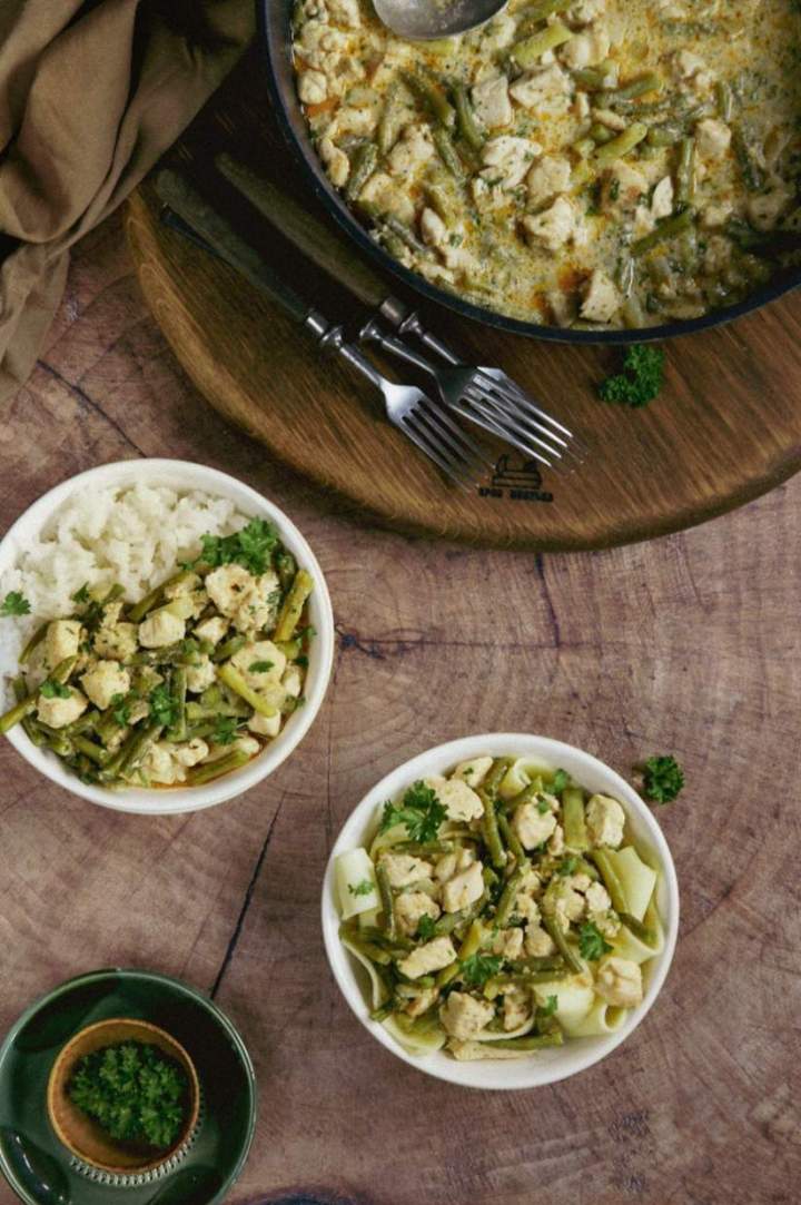 Potrawka z kurczaka z fasolką szparagową