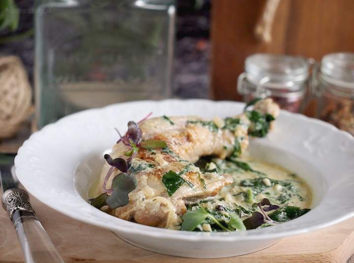 Kurczak ze szpinakiem i gorgonzolą / Gorgonzola and spinach chicken