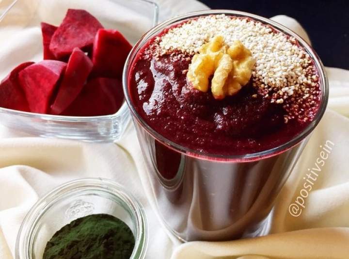 burak + jabłko + pomarańcza + imbir + spirulina + orzech włoski